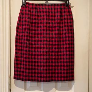Liz Claiborne Buffalo Check Vintage Wool Skirt